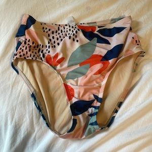 L Lime Ricki High Waisted Bikini Bottom